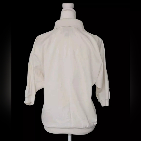 Vtg Colorblock Top Size Small Collared Snap Button - Picture 6 of 10